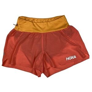 HOKA One One Lightweight Ironman Glide 4” Running Shorts Peach / Orange Small